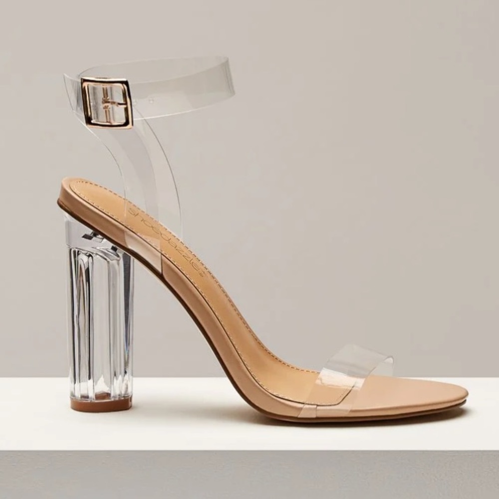 TRANSPARENT HEELED SANDAL